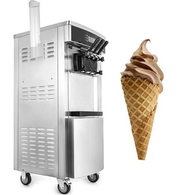 Portable Commercial Ice Cream Machine 110V Stainless Steel Structure