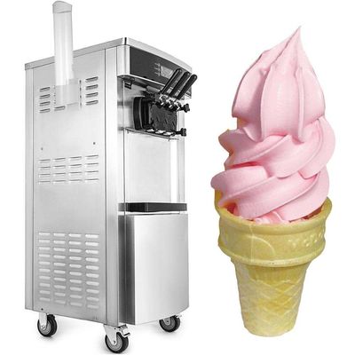 Portable Commercial Ice Cream Machine 110V Stainless Steel Structure