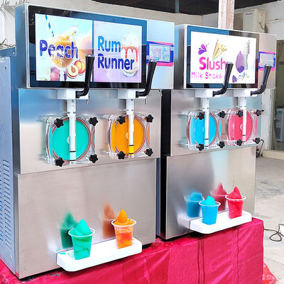 2 Flavors New Slush Machine margarita slushy machine With LED Light