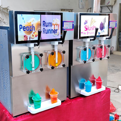 2 Flavors New Slush Machine margarita slushy machine With LED Light