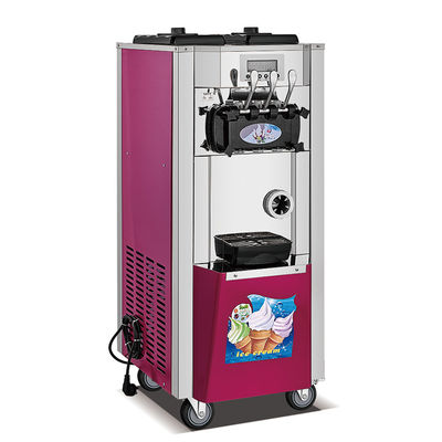 50HZ Snack Food Machinery Soft Three Flavor Ice Cream Maker Machine