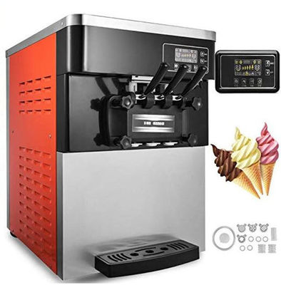Three Flavor Milk Soft Ice Cream Machine Voltage 60hz For Restaurant