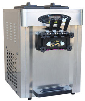 Three Flavor Milk Soft Ice Cream Machine Voltage 60hz For Restaurant