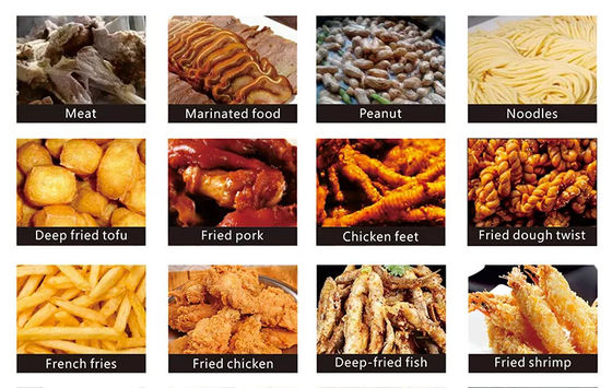 peixes elétricos Fried Chicken Durable Material Potato Chips Fryer da frigideira do gás 140L