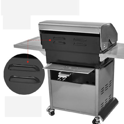 Smoke Free Portable Gas Barbecue Grill Even Heating Stainless steel