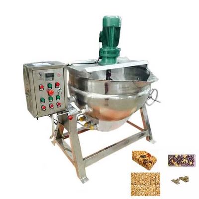 frequency Control Cereal Bar Making Machine 500kg/H Cashew Roasting Machine
