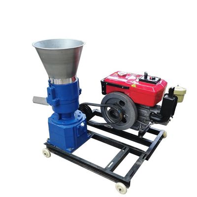 Blue Wood Pellet Making Equipment 150kg/H Wood Pellet Mill Machine