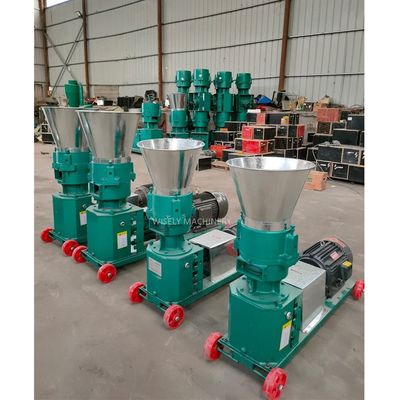 Blue Wood Pellet Making Equipment 150kg/H Wood Pellet Mill Machine