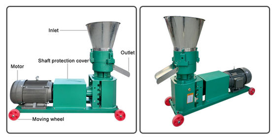 Blue Wood Pellet Making Equipment 150kg/H Wood Pellet Mill Machine