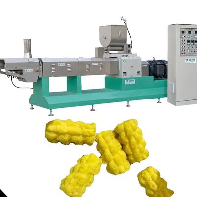 SS304 Corn Puff Production Line Corn Puff Snack Extruder Machine 88kw