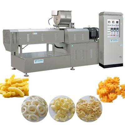 SS304 Corn Puff Production Line Corn Puff Snack Extruder Machine 88kw