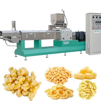 SS304 Corn Puff Production Line Corn Puff Snack Extruder Machine 88kw