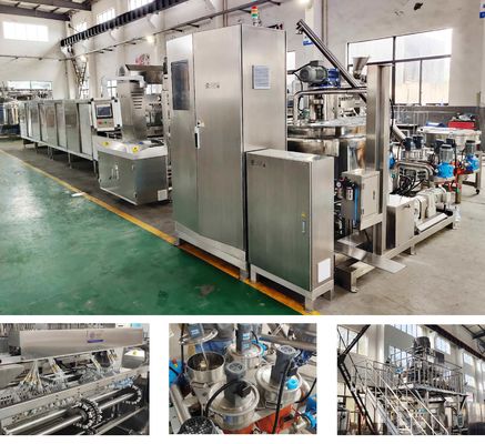 380Volt  Automatically Gelifie Candy Making Machine Jelly Gummy Production Line