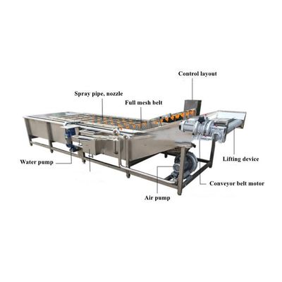 100kg/H Industrial Grade Fresh Vegetable Washing And Drying Machine SS304