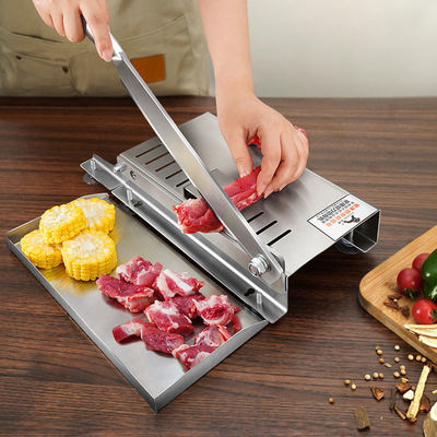 Manual Ejiao Rhizome Meat Slicing Machine Frozen Meat Cutter 21cm 27cm Blade