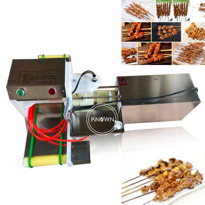 OEM Automatic Meat Skewer Machine 1.5KW SS Beef Chicken Kebab Making Machine