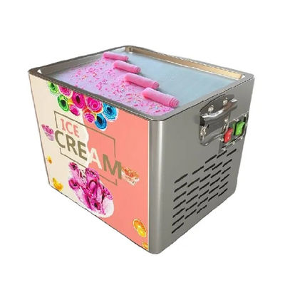 Stainless Steel Commercial Fried Yogurt Machine Easy Operate