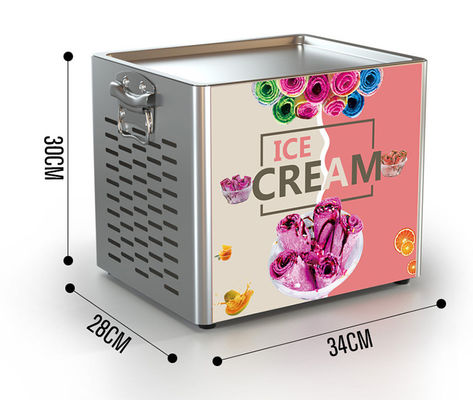 Stainless Steel Commercial Fried Yogurt Machine Easy Operate