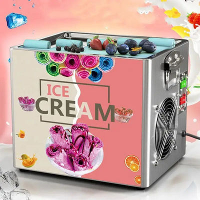 Stainless Steel Commercial Fried Yogurt Machine Easy Operate