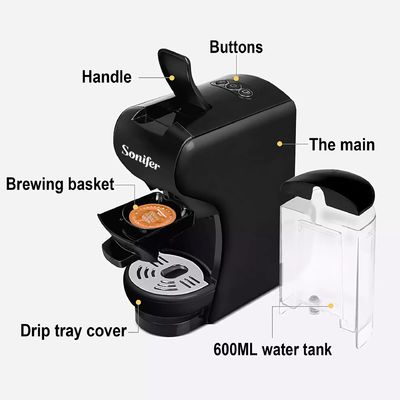 Commercial Casual Food Capsule Coffee Machine With 0.6L Water Tank