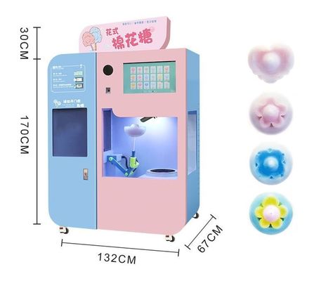 Automatic Candy Cotton Vending Machine Commercial Saving Labor