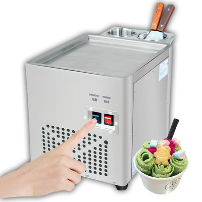 Factory Supply Square Pan Fried Ice Cream Machine/ Single Fried Ice Cream Roll Machine/ Thailand Fry Ice Cream Machine