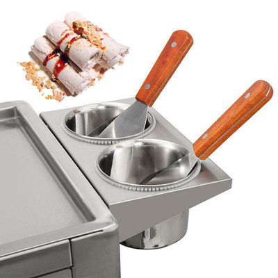 Factory Supply Square Pan Fried Ice Cream Machine/ Single Fried Ice Cream Roll Machine/ Thailand Fry Ice Cream Machine