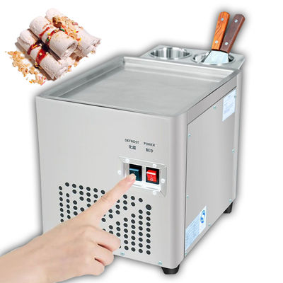 Factory Supply Square Pan Fried Ice Cream Machine/ Single Fried Ice Cream Roll Machine/ Thailand Fry Ice Cream Machine
