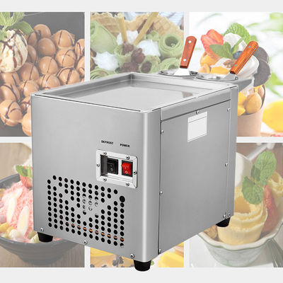 Top quality double pan stainless steel frozen ice cream rolls fried ice cream machine ice roll machine