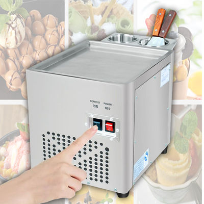 Top quality double pan stainless steel frozen ice cream rolls fried ice cream machine ice roll machine