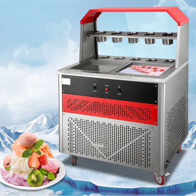 Rolling Fried Ice Cream Machine/Food cart Ice Cream Roll Fryer Machine