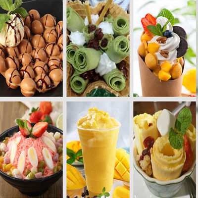 Rolling Fried Ice Cream Machine/Food cart Ice Cream Roll Fryer Machine