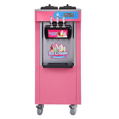 Commercial Snack Food Machinery Three Flavors Soft Serve Ice Cream