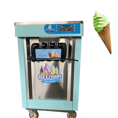 Automatic Three Flavor Soft Commercial Ice Cream Machine Red Color
