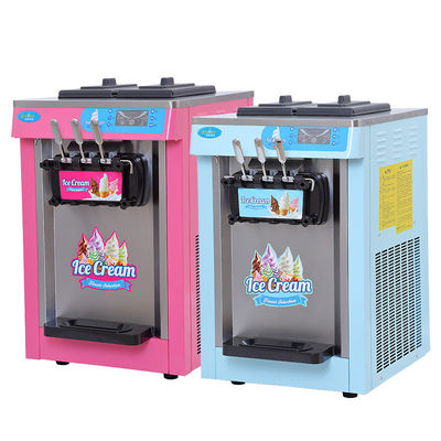 Three Flavors Soft Serve Ice Cream Machine Commercial Floor Standing