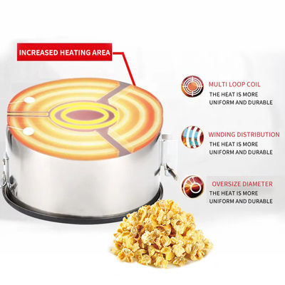 Industrial Popcorn Vending Snack Food Machinery Electricity Power