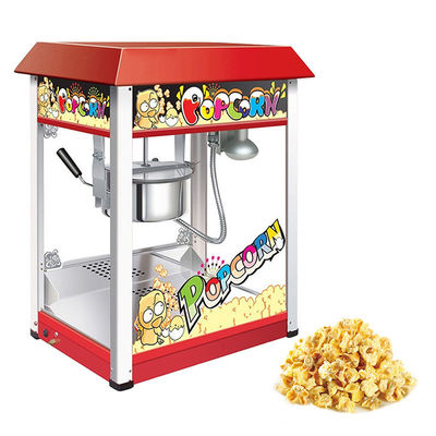 Stainless Steel Industrial Popcorn Maker Machine 1300W Power Consumption