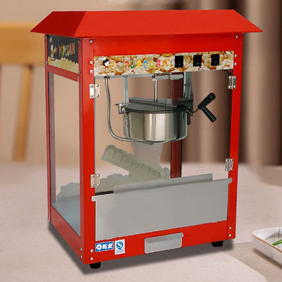 Stainless Steel Industrial Popcorn Maker Machine 1300W Power Consumption