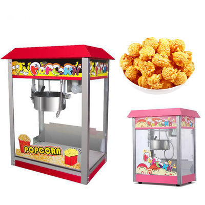 Stainless Steel Industrial Popcorn Maker Machine 1300W Power Consumption