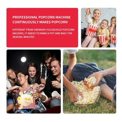 Commercial Popcorn Snack Food Machinery 1300W Power Consumption