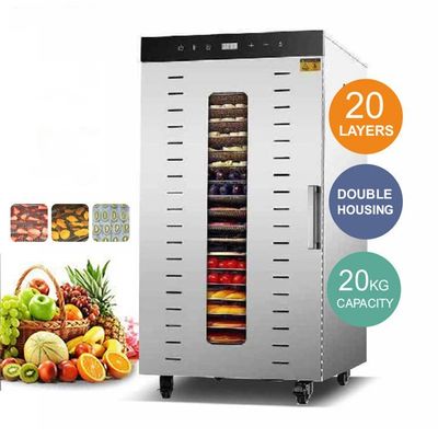 Single Zone 20 Trays Commercial Drying Industrial Machine Fruits Vegetables Food Dehydrator
