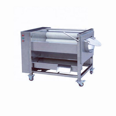 Brush Potato Washing Peeling Machine 300-500kg/H Output