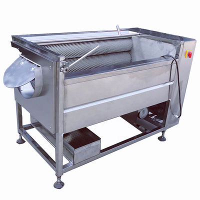 Brush Potato Washing Peeling Machine 300-500kg/H Output