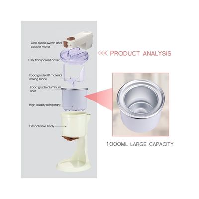 Mini Portable Soft Ice Cream Making Machine Household Hot Selling Ice Cream Maker Machine