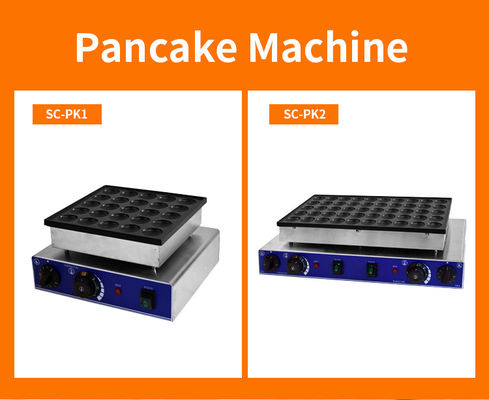 Mini Pancake Machine Dutch Mini Pancake Maker 25 Round-Shape Snack Machine Stainless Steel