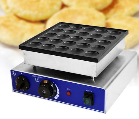 Mini Pancake Machine Dutch Mini Pancake Maker 25 Round-Shape Snack Machine Stainless Steel