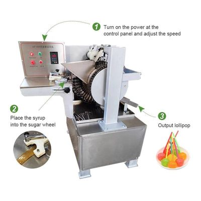 Round Flat Ball Small Stick Lollypop Die Form Production Line Hard Candy Lollipop Make Machine from Home