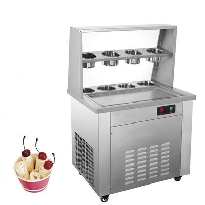 Thai Square 1000W Rolled Ice Cream Maker Yogurt Maker Machine With Scraper