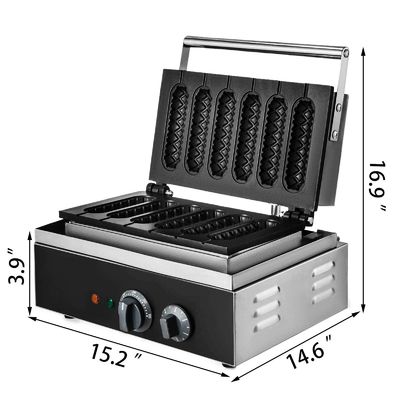 Nonstick 5 Roll 6 Roll Commercial Waffle Maker Machine Electric