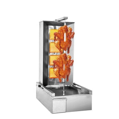 Far-infrared 1.2M Shawarma Grill Chicken Kebab Maker Gas LPG Desktop Commercial Automatic Doner Kebab Cutting Machine